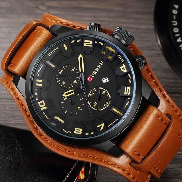 Bracelet Montre En Cuir Et Acier Inoxydable Quartz Luxe - Montre Analogique Enfant Garçon Digital Élégante