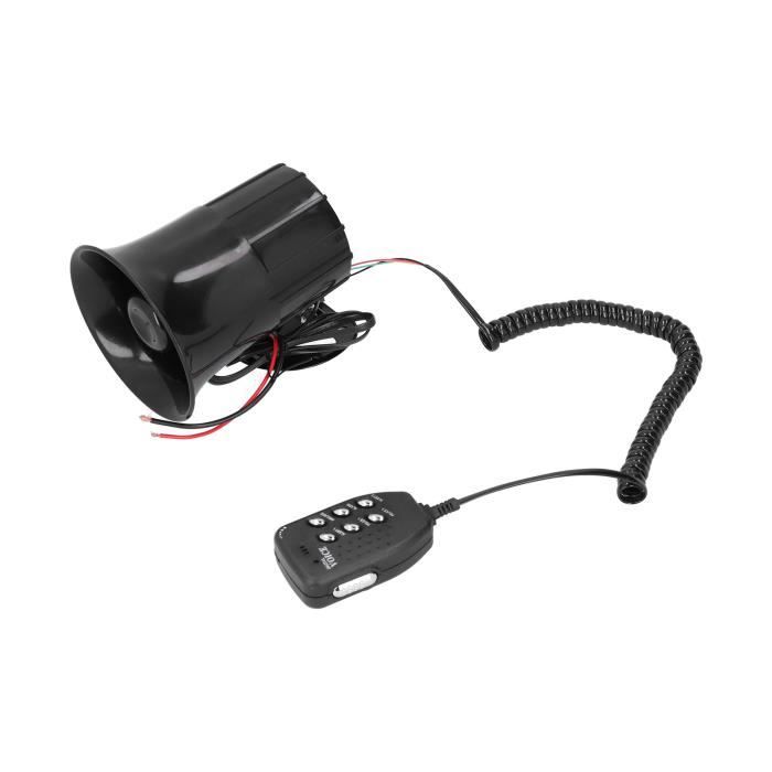 Ashata Ensemble De Sirène 100W 12V Sirène Ensemble Haut-Parleur 8 Tons 130dB Son Fort Universel