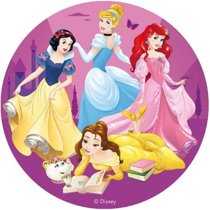 Disque Sans Sucre 16 Cm Princesses Disney Decor Gateau Anniversaire Cdiscount Maison