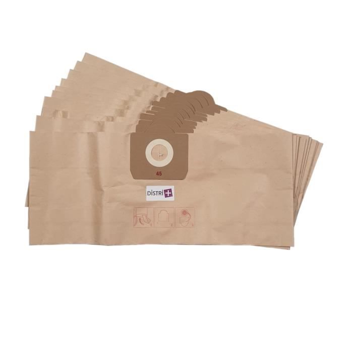Sac aspirateur compatible ICA SOTECO IPC SA20 SA240 GC1 35 HOSPITAL 2741 ROWENTA COLLECTO La pochette de 10 sacs papier