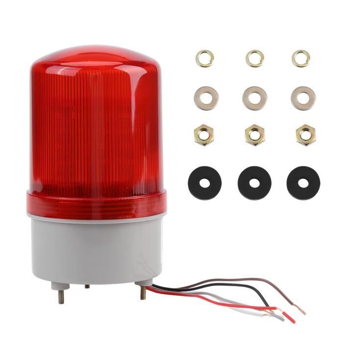 Lampe de Signal LED rouge 82mm. Gyrophare avec effet de rotation
