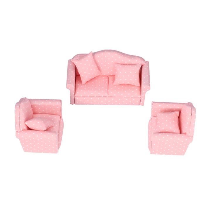 Ebtools Canape De Maison De Poupee Miniature 1 12 Miniature Dollhouse Sofa Diy Mini Dollhouse Canape Ameublement Jouets Cdiscount Jeux Jouets
