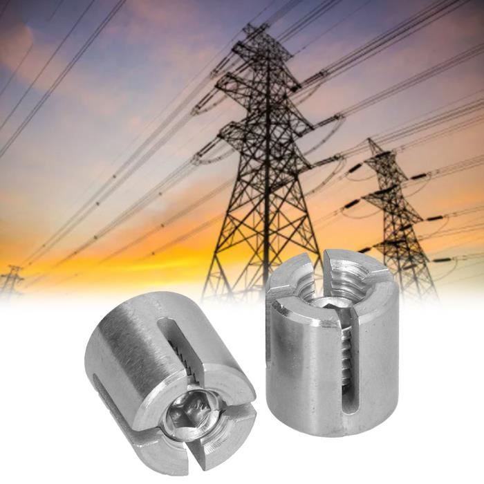 10 Serre-Câbles Croisés En Acier Inoxydable 316 | Attaches Pour Fil Métallique | Garde-Corps Intérieur/Extérieur | Anti-Rouille