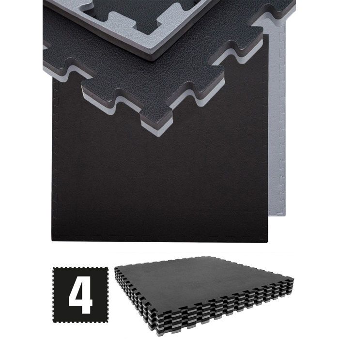 3.2qm Tapis de Sol pour Gym - 2cm - 4 Dalles en Mousse - 90x90 Puzzles de Sol 3.2qm Tapis de Sol pour Gym - 2cm - 4 Dalles en Mousse - 90x90 Puzzles de Sol