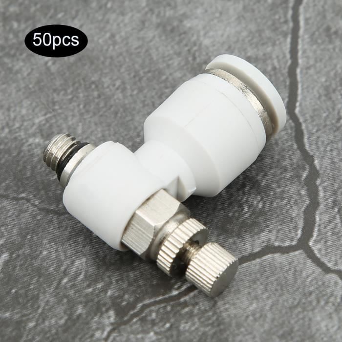 SRJQXH 3 Pièces Connecteur Pneumatique 6mm - Vanne Contrôle Débit D'Air Type T, Noir