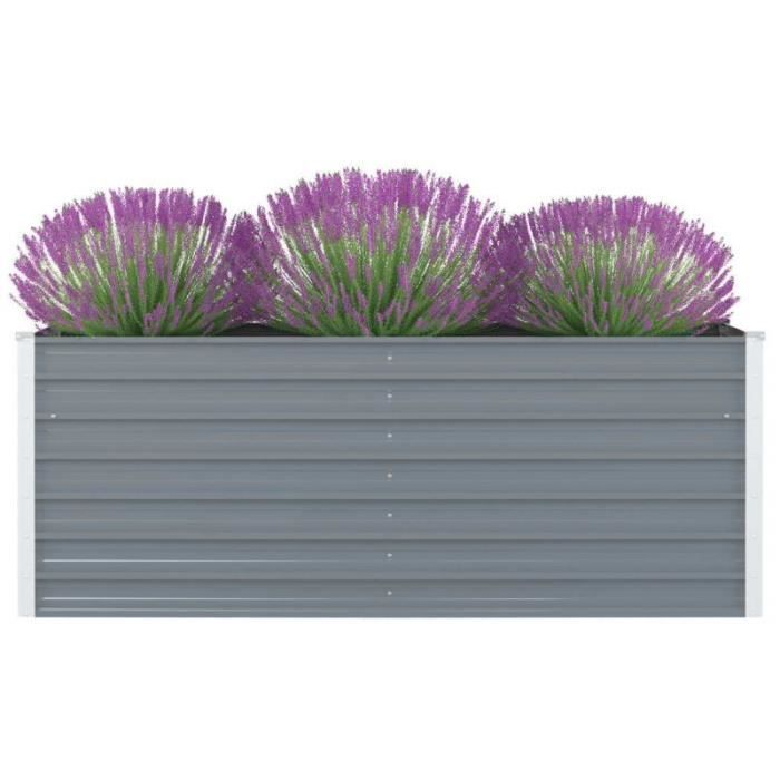 vidaXL Jardinière 160 x 80 x 45 cm Acier galvanisé - vue 4