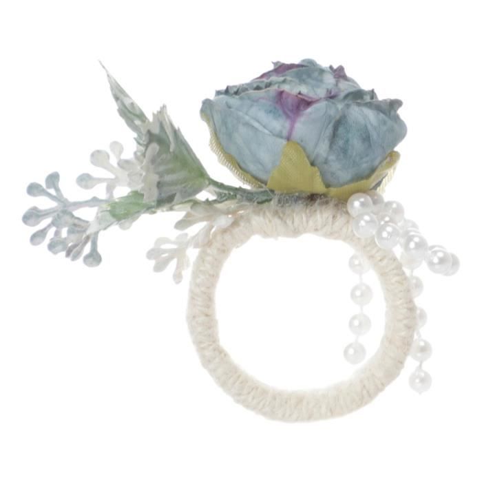 Lot De 6 Ronds De Serviette En Forme De Cygne Avec Strass Bleus - Alliage, Dimensions 4.5x3.5 Cm - Décoration De Table Pour Saint-Valentin, Mariage, Noël