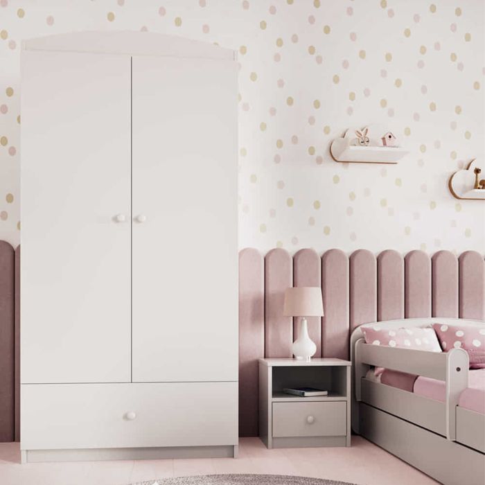 Armoire enfant 2 portes et 1 tiroir - Nuage Armoire enfant 2 portes et 1 tiroir - Nuage