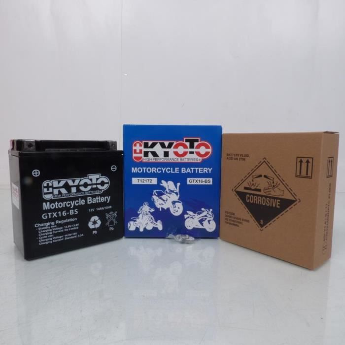 12V 14Ah Neuf Batterie Kyoto pour Moto Triumph 800 Tiger Xrx 2015 /à 2019 YTX16-BS