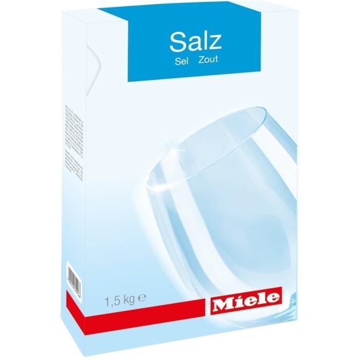 MIELE 10248530 - Sels régénérants lave vaisselle 1,5 kg-Performances optimales-Grains extra gros-Protège