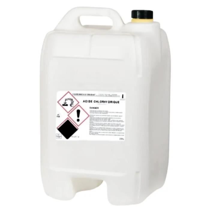 Acide chlorhydrique concentré 32 %, Bidon de 20 L - Cdiscount Au quotidien