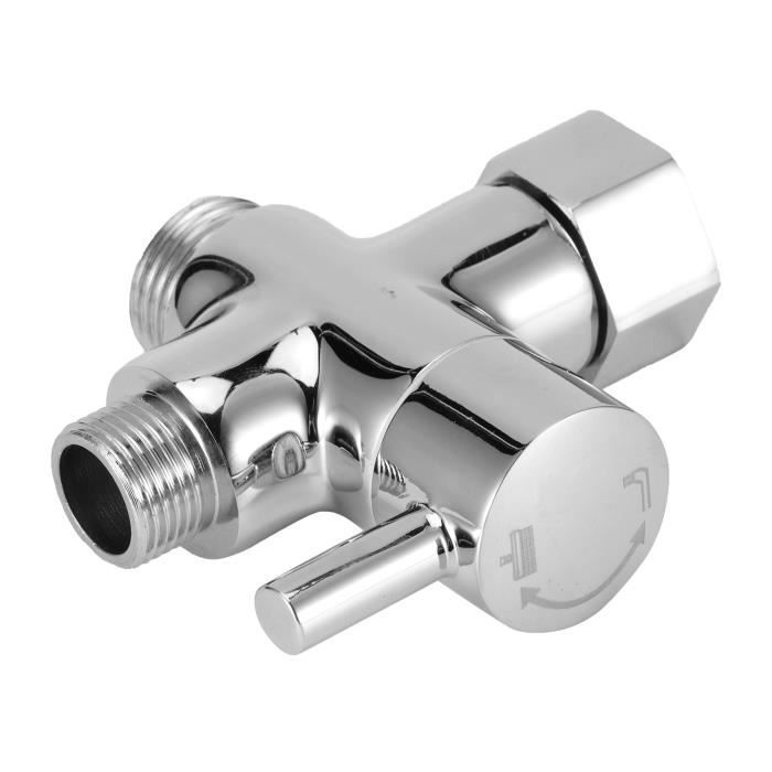 Robinet Bidirectionnel Pour Filtre à Eau ESpring - Vanne De Dérivation Laiton Chromé 3/8 Et 5/16
