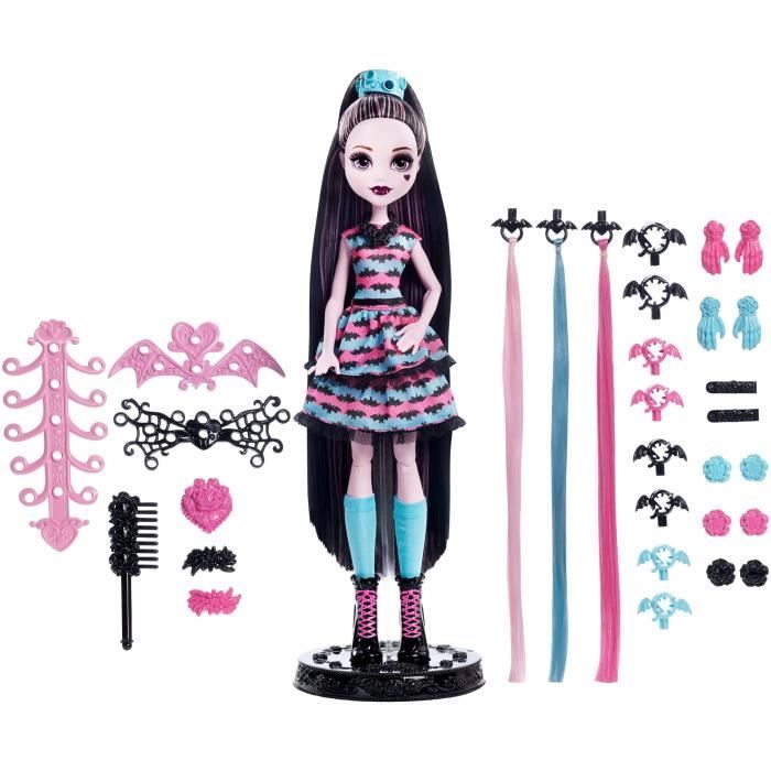 Monster High Dvh36 Poupee Draculaura Crea Coiffure Cdiscount Jeux Jouets