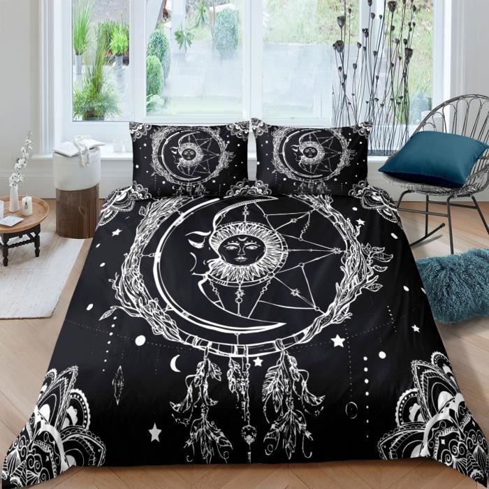 Housse de Couette + 2 Taes d'orellers ndan Mandala - 260 x 220 | Mandala beddng, Beddng