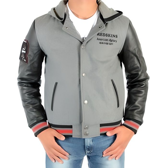 Blouson à capuche Redskins pour garçon - Gris/Noir