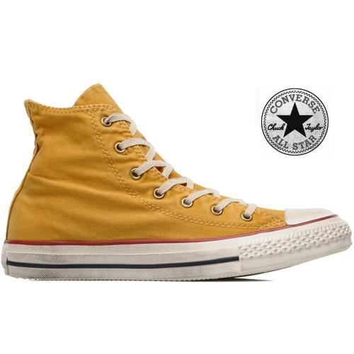 chaussure converse jaune moutarde