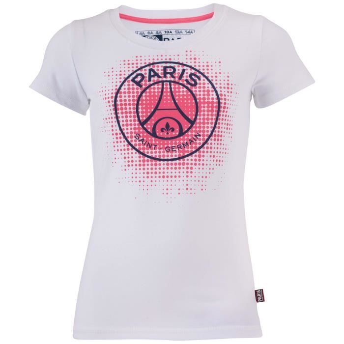 Licence Officielle Gris. T-Shirt PSG Les Filles De Paris Essentiel