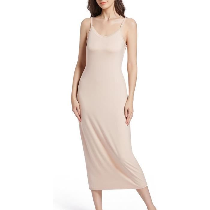 Jupon Bretelles Coton Jupon Sous Robe Femme Coton Long