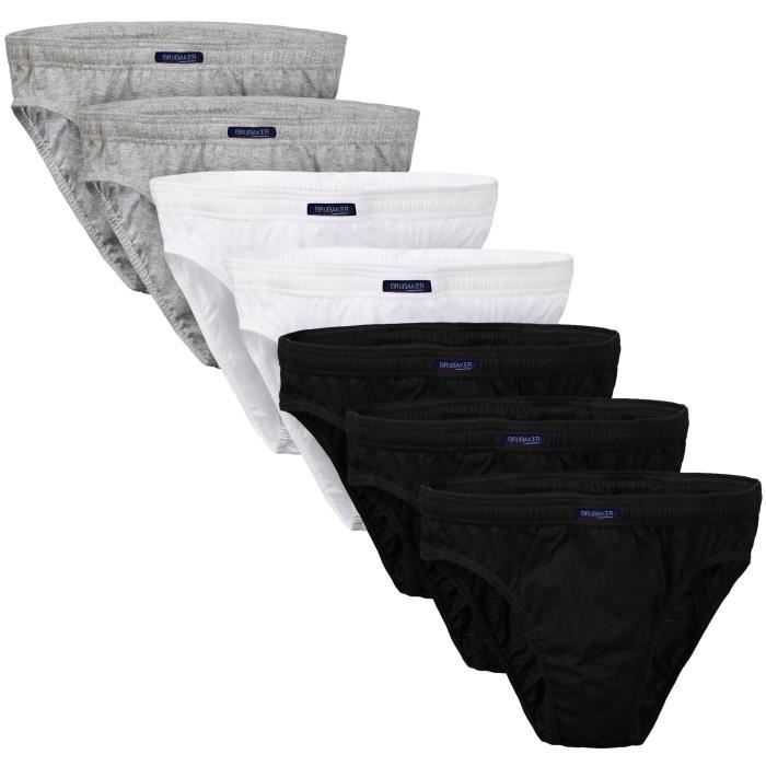 BRUBAKER Slip Homme Lot de 7 Coton Multicolore Multicolore