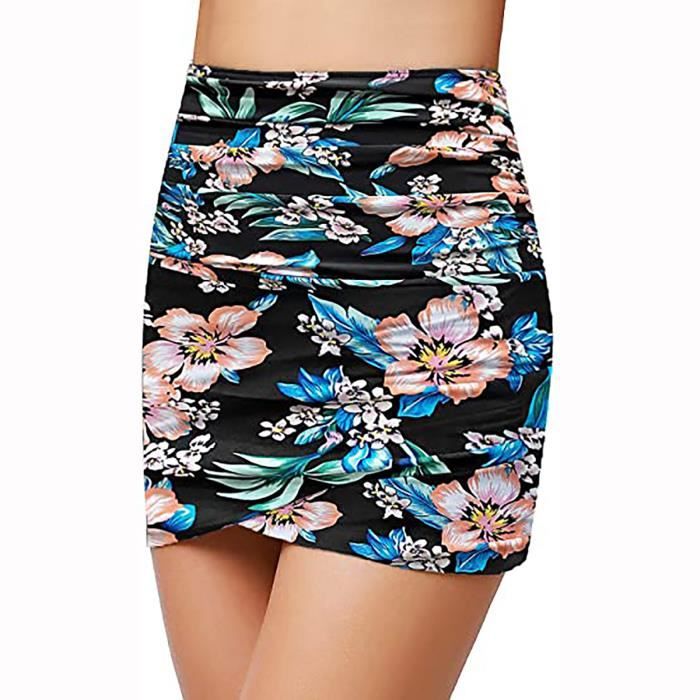 Freebily Jupe De Bain Bikini Tankini Fille Imprimée Florale - Jupette Élastique Pour Piscine Et Plage