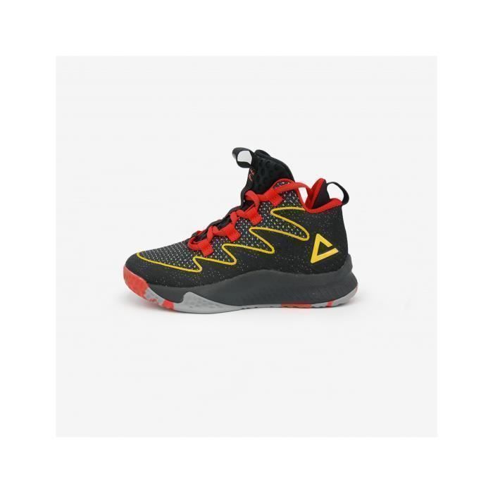 chaussures de basketball enfant lou williams - noir/rouge/jaune - 33