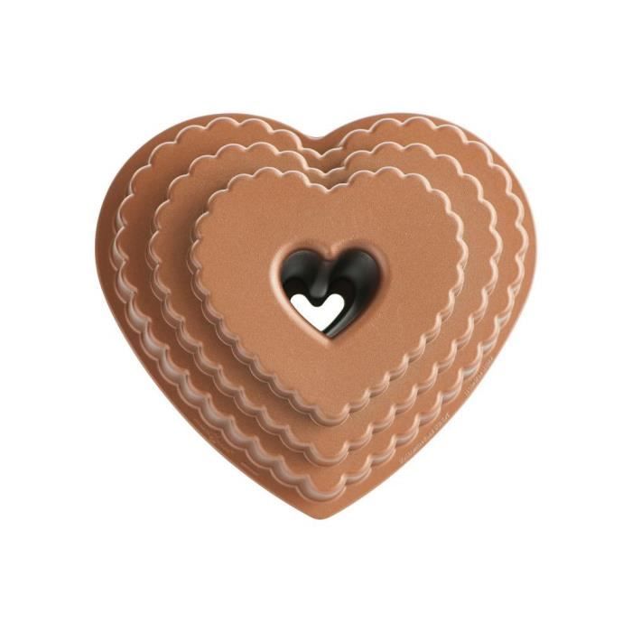 Nordicware Moule Coeur Couronne De Festonne Moule A Gateau En Forme De Cœur Aluminium Argent 26 7 X 25 4 X 11 Cm 1 Unite Achat Vente Moule Nordicware Moule Coeur 49 Cdiscount