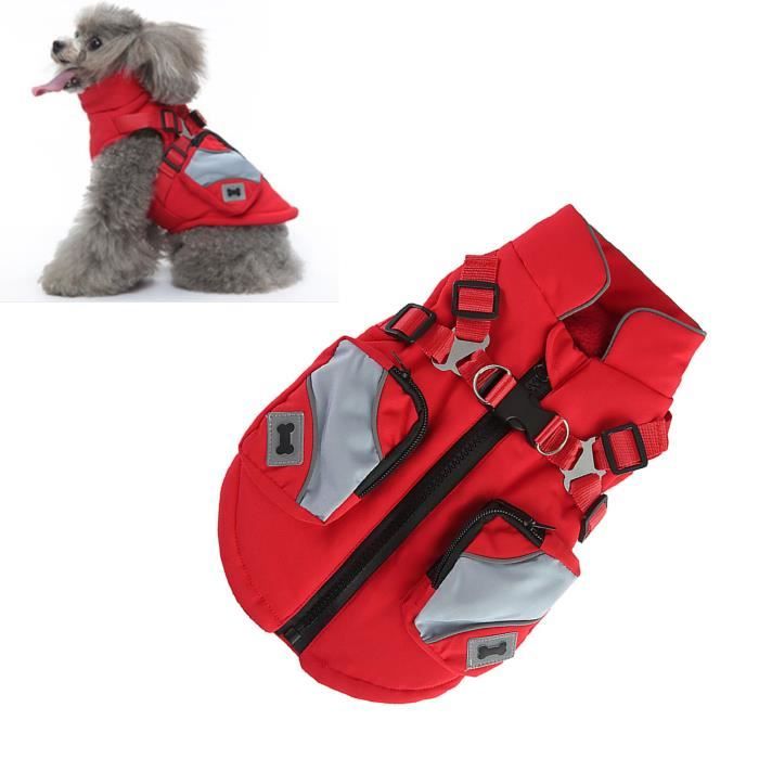 Comparer les prix de Veste d'hiver pour chien - OMABETA - Rouge - Polyester