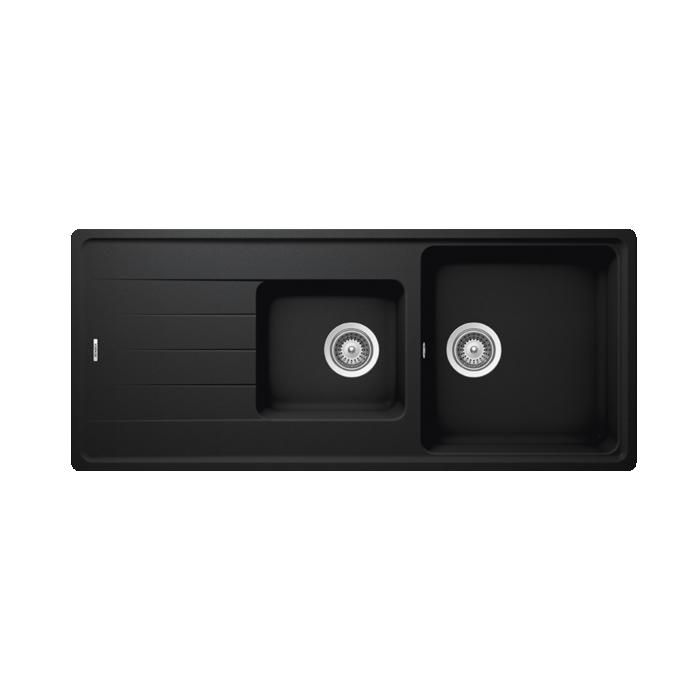 Évier granit noir Schock ELEMENT 2 bacs 1 égouttoir 500x1160 Évier granit noir Schock ELEMENT 2 bacs 1 égouttoir 500x1160