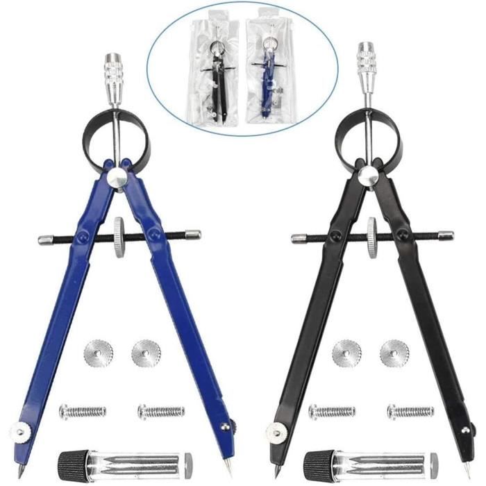 Kit De Compas Technique 8 Pièces - Boîte étui - Précision Pour Dessin, école, Bricolage