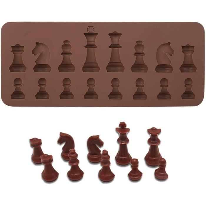 Moule à Chocolat Échecs En Silicone - Formes Pièces D'Échecs Pour DIY, Résistant à La Chaleur