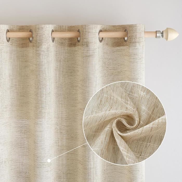 Lot De 2 Voilages Vitrage Blanc Motifs Dévorés 60 X 90 Cm