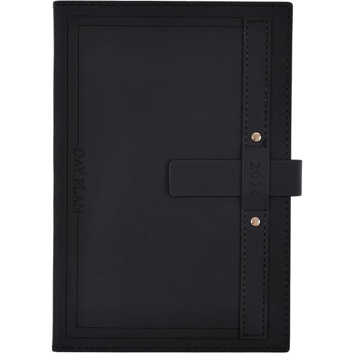 Agenda 2026 – Agenda 2026 Une Page Par Jour Avec Onglets Mensuels, Agenda Journalier A5, De Janvier 2026 à Décembre 2026, Couverture En Simili Cuir, Noir