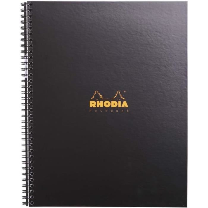 Cahier Rhodia A5+ Pointillés - 160 Pages Détachables - Papier Clairefontaine 80 G/m² - Reliure Spirale