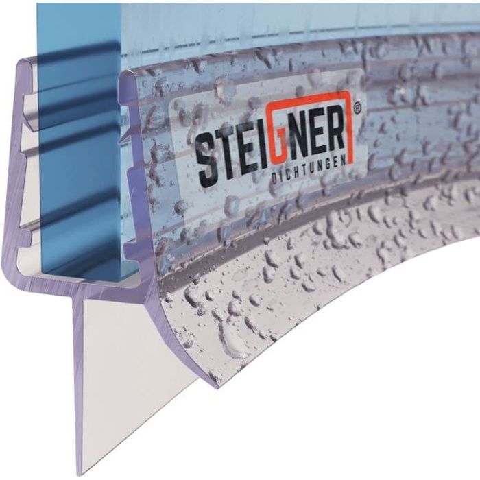 STEIGNER 30cm Joint de douche arrondi courb/é pour les vitres d/’une /épaisseur 5mm// 6 mm// 7 mm// 8 mm UK09 Joint de remplacement