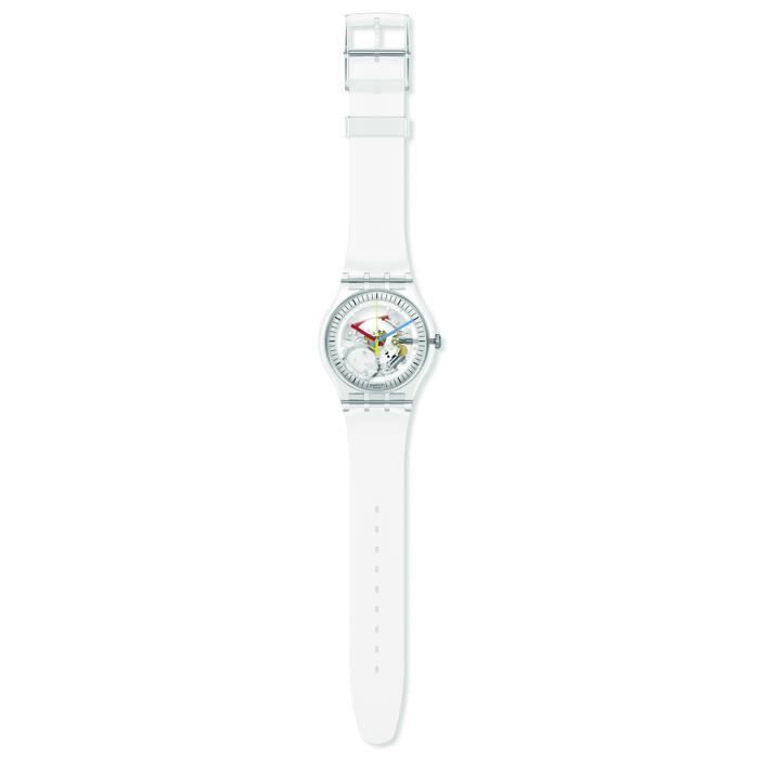 Montre - SWATCH - Clearly New Gent - Bracelet silicone/plastique - Cadran transparent - Mouvement Quartz Swiss Made