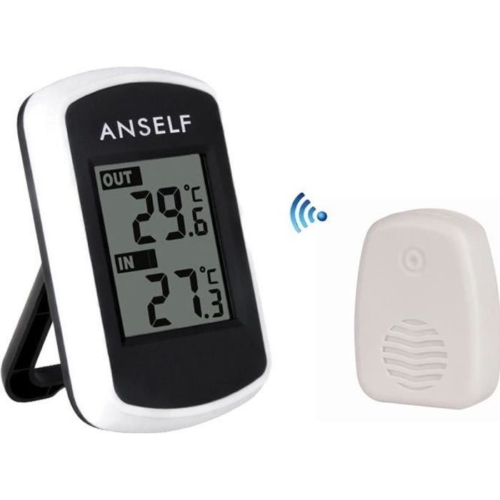 Thermomètre extérieur sans fil - TOMTOP - mesure intérieure et extérieure - LCD numérique