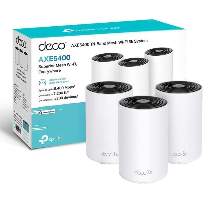 WiFi 6E Mesh AXE5400 Mbps - TP-Link Deco XE75(3-pack) - Tri-bande