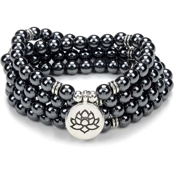 Collier De Yoga 108 Perles - Accessoire Méditation Et Style Bohème Pour Homme Et Femme