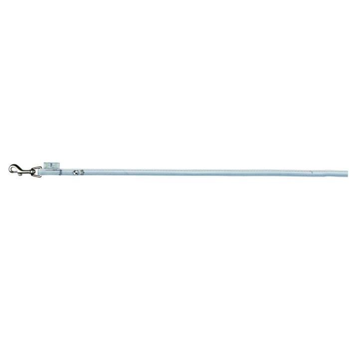 Trixie Softline Dog Prince Leine – Verstellbar, 2 M Lang, 15 Mm Breit, Grau/weiß, Wasserabweisend & Gepolstert