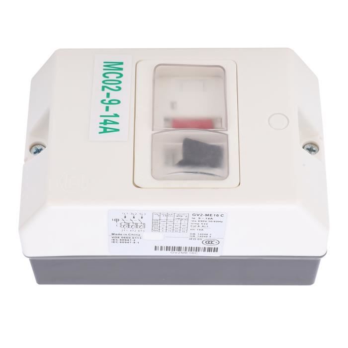 Wakects Disjoncteur Moteur MC02-1.6-2.5A IP55 - Protection Surcharge Moteur Asynchrone 220V 380V