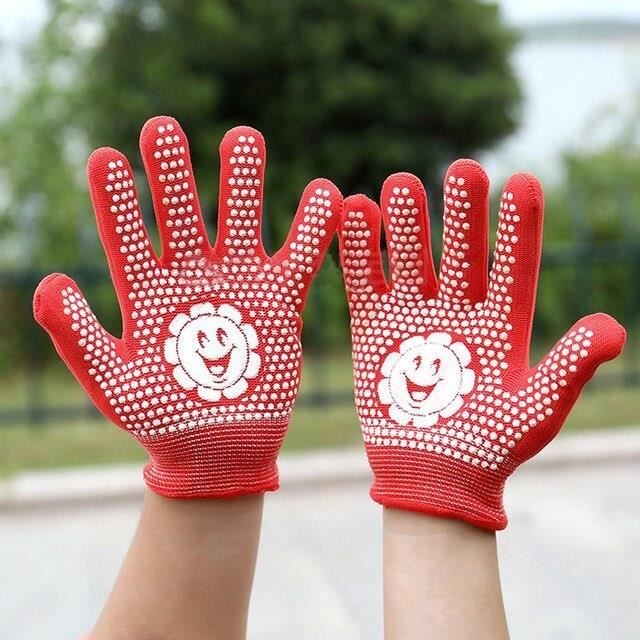 GANT DE CHANTIER,Rouge-S--Gants de protection antidérapants pour