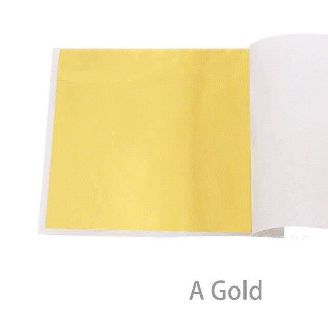 Papier Imitation Feuille D'Or - 100 Feuilles 8.5x8 Cm | Pour Artisanat Et DIY