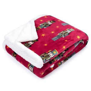 Couverture De Noël En Polaire Douce 240x220 Cm - Motifs Festifs, Pour Canapé Ou Lit, Cadeau Idéal - 8