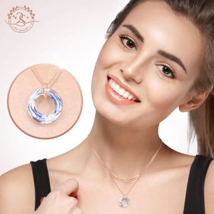 ChicSilver Ensemble de Bijoux Collier et Boucles doreilles Pendentif Trinity Kno//Larmes de Gouttelettes deau Parure Collier et Boucles doreille en Argent 925 Platine//Dor/é 18K Cadeau pour Femme