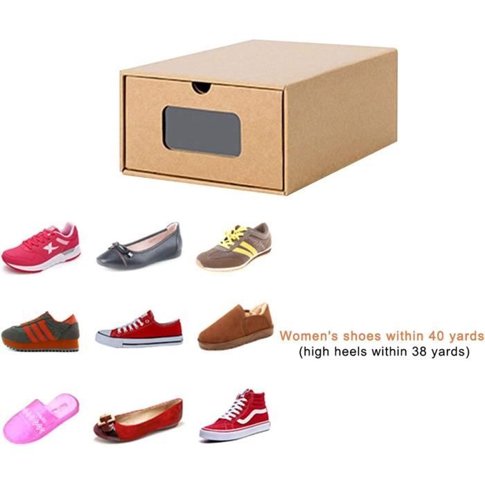 Boîte de rangement à chaussures en carton avec tiroir Boîte de rangement écologique pliable en