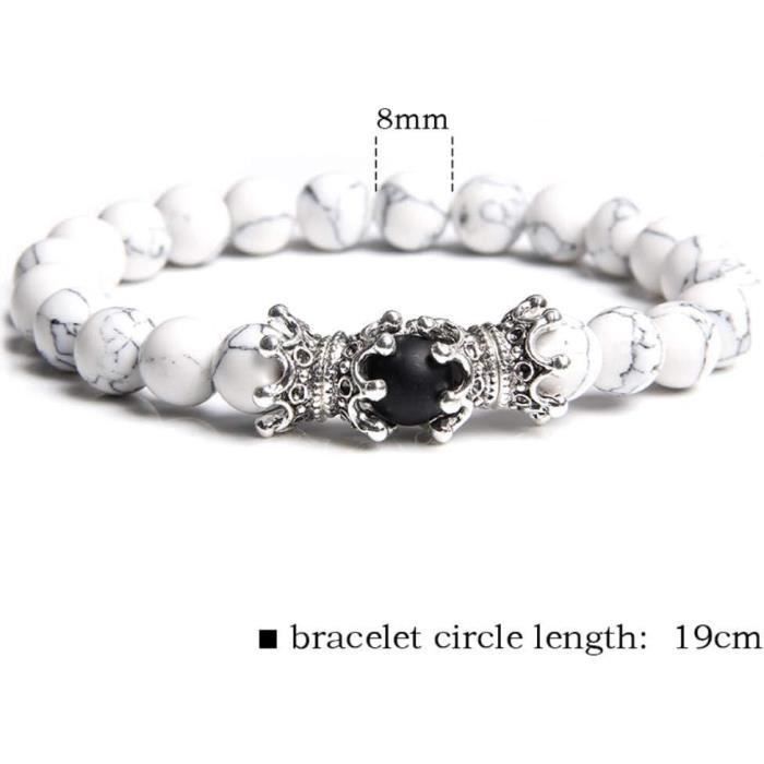 Bracelet Perles œil De Tigre Noir 8mm - Homme/Femme, Ajustable, élastique - Neuf Avec étiquettes