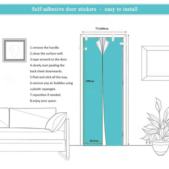 Peinture Murale De Porte Sticker Trompe L'Œil Géométrie Grise Créative Stickers De Porte 3D Effet Décoration Auto Adhésif Amovible Imperméable Pvc Autocollants De Porte 77X200 Cm - Papier Peint De La