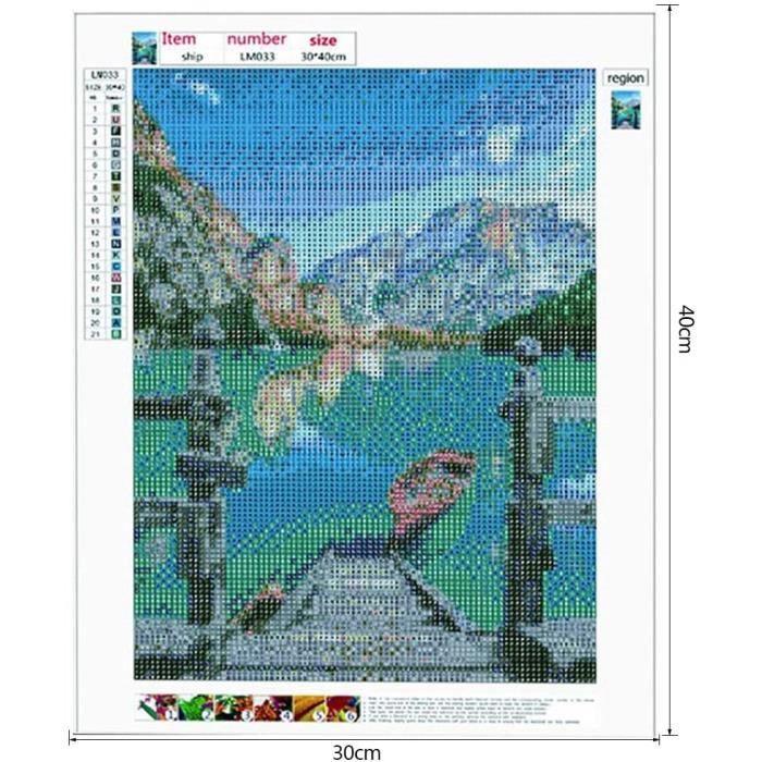 Pittura diamante 5d fai da te Diamond painting kit completo kit Barca wave 30x60cm(12x24in) Strass Ricamo Punto Croce tela Artigianato per la decorazione della parete