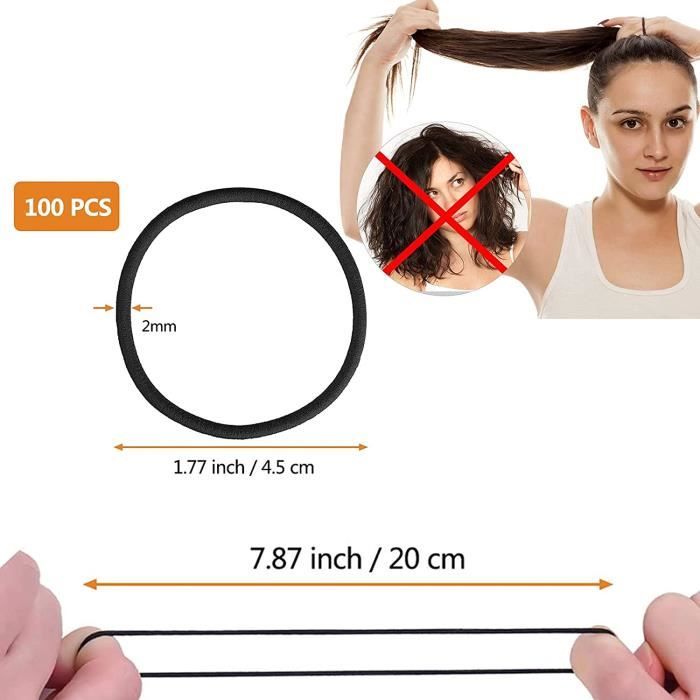 Bandes de cheveux élastiques pour filles, 100 pièces/lot, petits