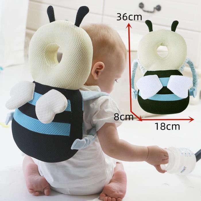 Protège-Tête Bébé Motif Abeille - Anti-chocs, Bretelles Réglables, Pour Apprentissage De La Marche - Dès 1 An - 13